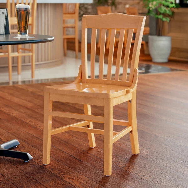 Lancaster Table & Seating Natural Finish Wood School House Chair